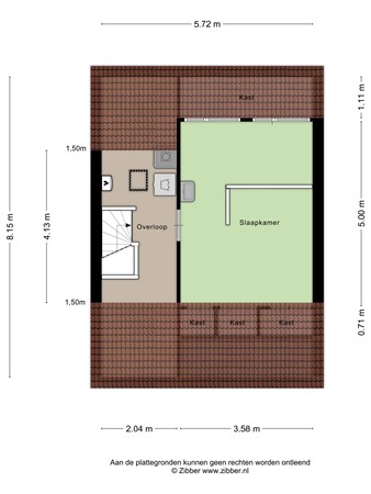 Floorplan - Albinonistraat 67, 5283 KL Boxtel